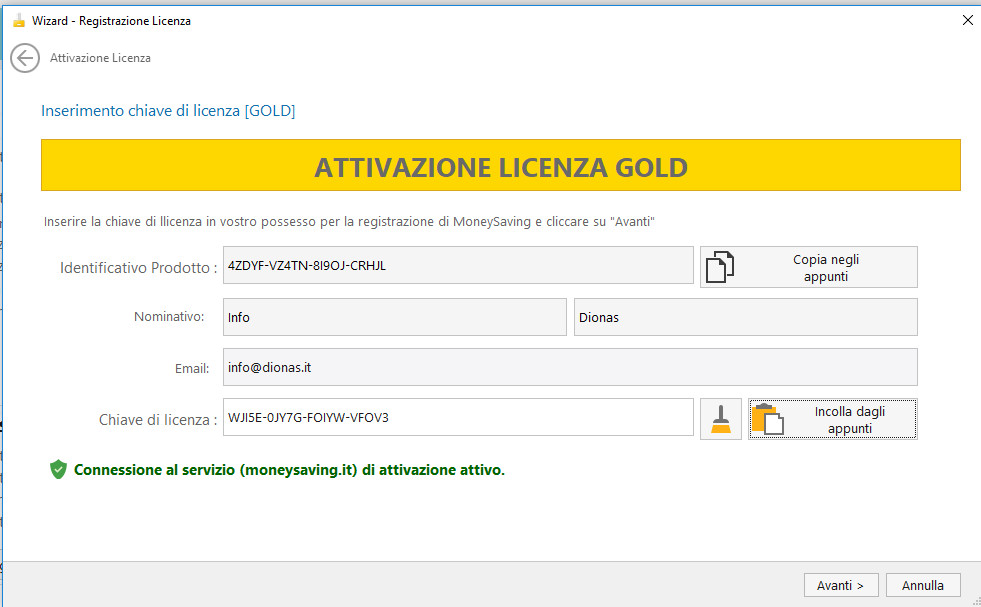 AttivazioneVersioneGold4