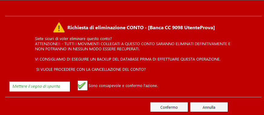 GestioneContiEliminaconto