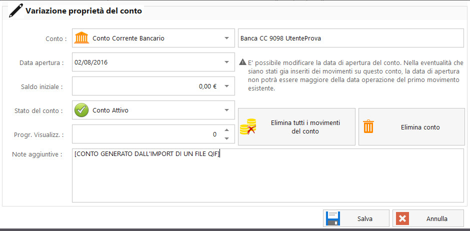 GestioneContoModificaConto